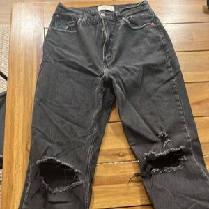 abercrombie ankle straight high rise jeans